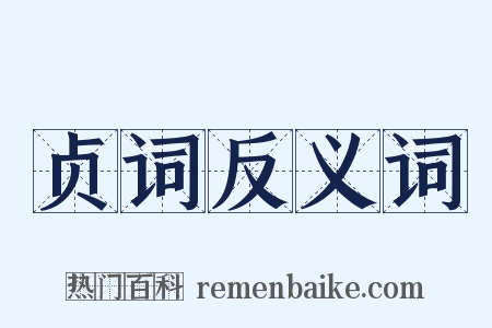 贞词反义词是什么意思的图片